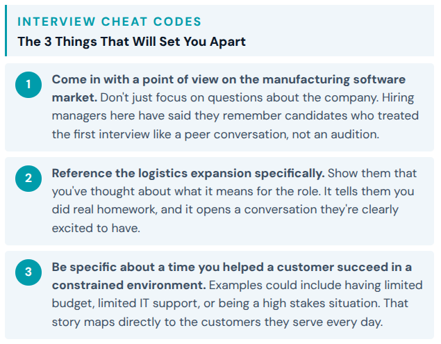 Sample interview prep report